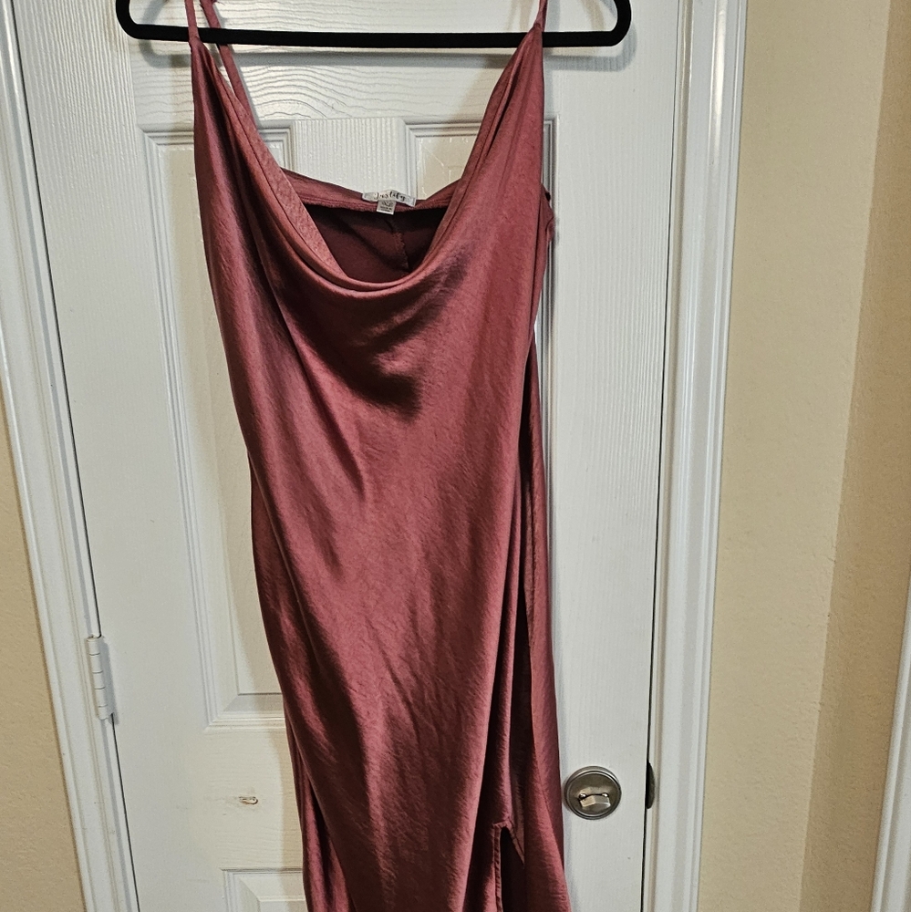 Justify Mauve Slip Dress Cowl Neck Sleeveless